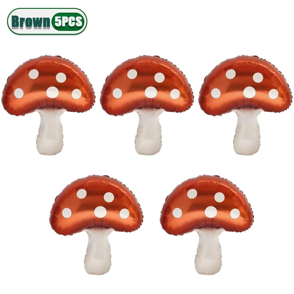31x21 Inch Mushroom Foil Balloons Large Forest Theme Birthday Party Christmas Decoration Inflatable Mushroom Balloons Supplies