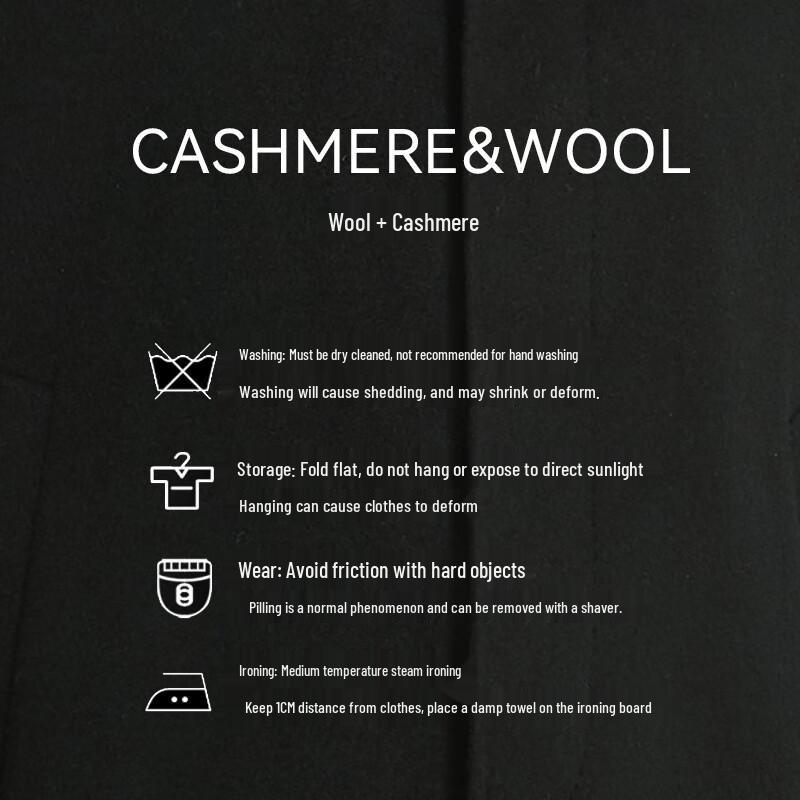 Hengyuanxiang Men's Mid-length Wool & Cashmere Blend Coat