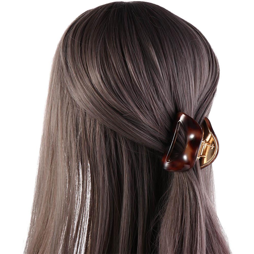 Hollow Out Mini Hair Claw Elliptic Acetic Acid Barrettes Retro Acetate Hair Clips  Daily