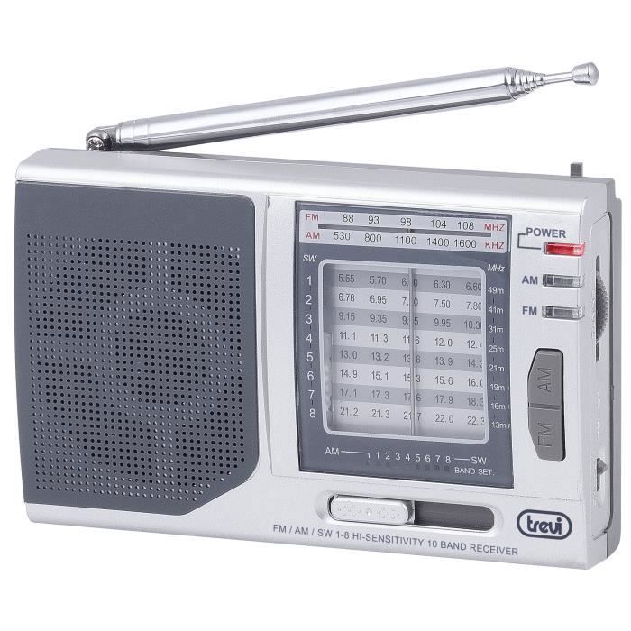 Radio portable TREVI MB 728 - Analogique AM/FM/SW - Argent
