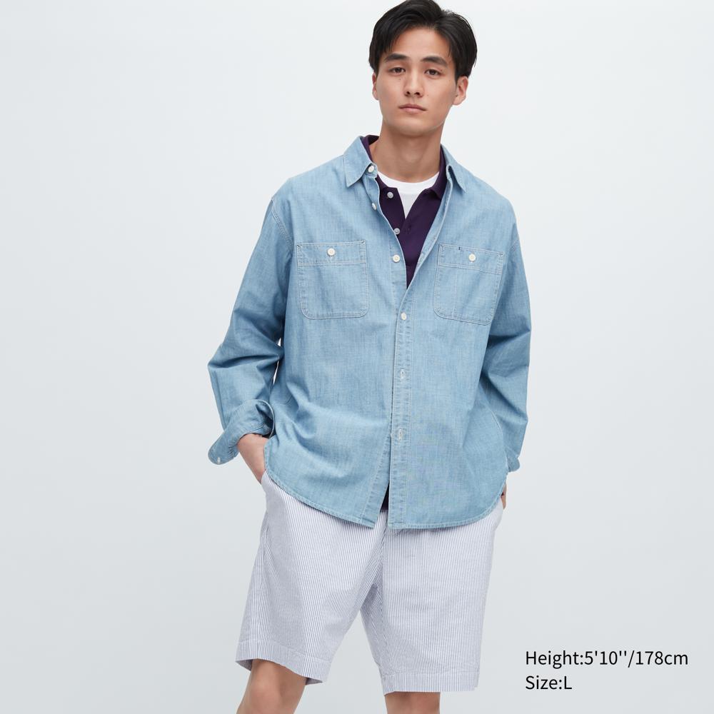 

UNIQLO Эластичные короткие брюки из хлопчатобумажной ткани