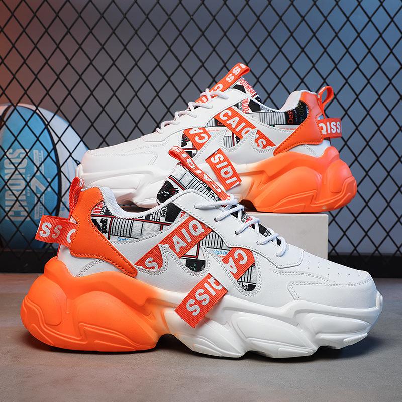 

Мужская обувь весна 2024 новая платформа пара спортивная модная обувь студенческая ниша повседневная мужская обувь обувь для досок для папы на шнуровке 45