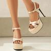 Luxury Gladiator Sandals Summer Shoes For Women Platform High Heels Fashion Pumps Ankle Strap Dance Wedding Party Shoes Big Size