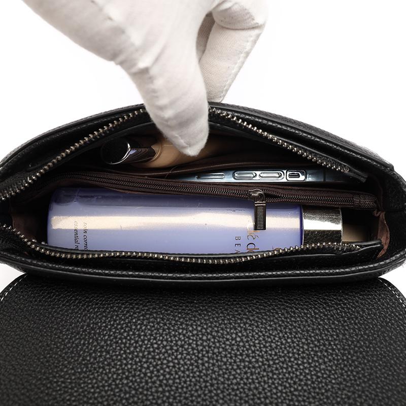 Malá crossbody kabelka vak Hlavní 100% pravá kůže Dámská taška přes rameno Jednobarevná Clutch Dámské tašky pro rok 2023