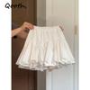 Pleated A-line Sweet Ruffle Mini Skirt Tiered Elastic Waist Cake Skirt Elegant Summer QT2621