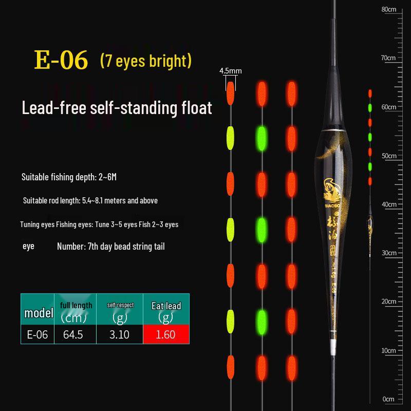 Lead-Free Luminous Dual-Use Electronic Fishing Float for Day/Night - Ideal for Carp and Crucian Carp Fishing