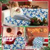 Turquoise Daisies Print Silky Plush Ultra-Soft No Pilling Travel Blanket Ideal for Halloween Christmas Holiday Season Gifts