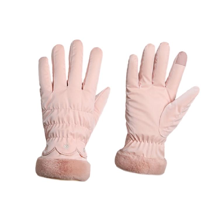 Women Padded Gloves Touchscreens Gloves Winter Fleece Thickened Warm Cycling Mountaineering Skiing Plushes Cotton Gloves