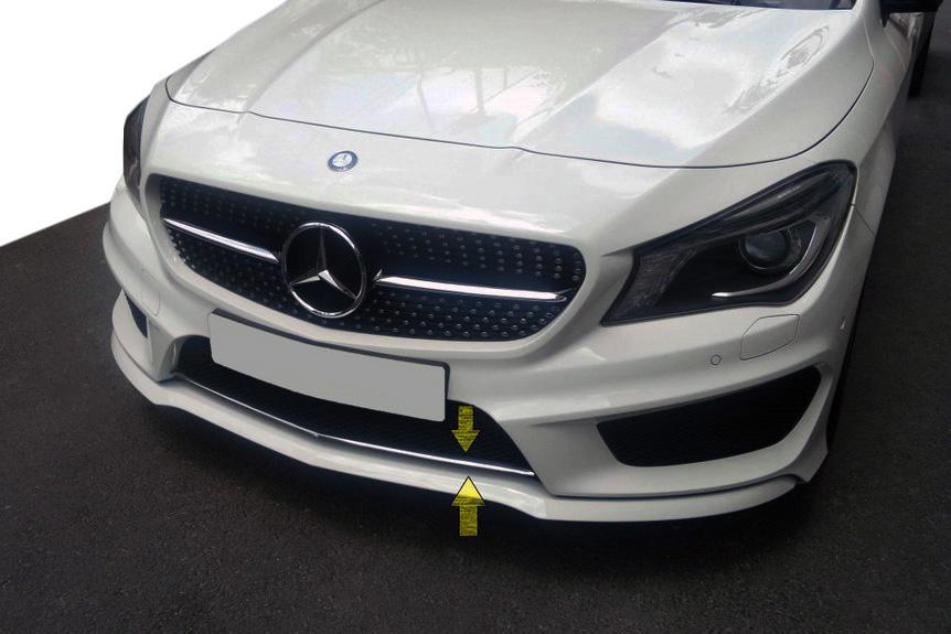 

Накладка на решетку бампера (нерж) для Mercedes CLA C117 2013-2019 гг
