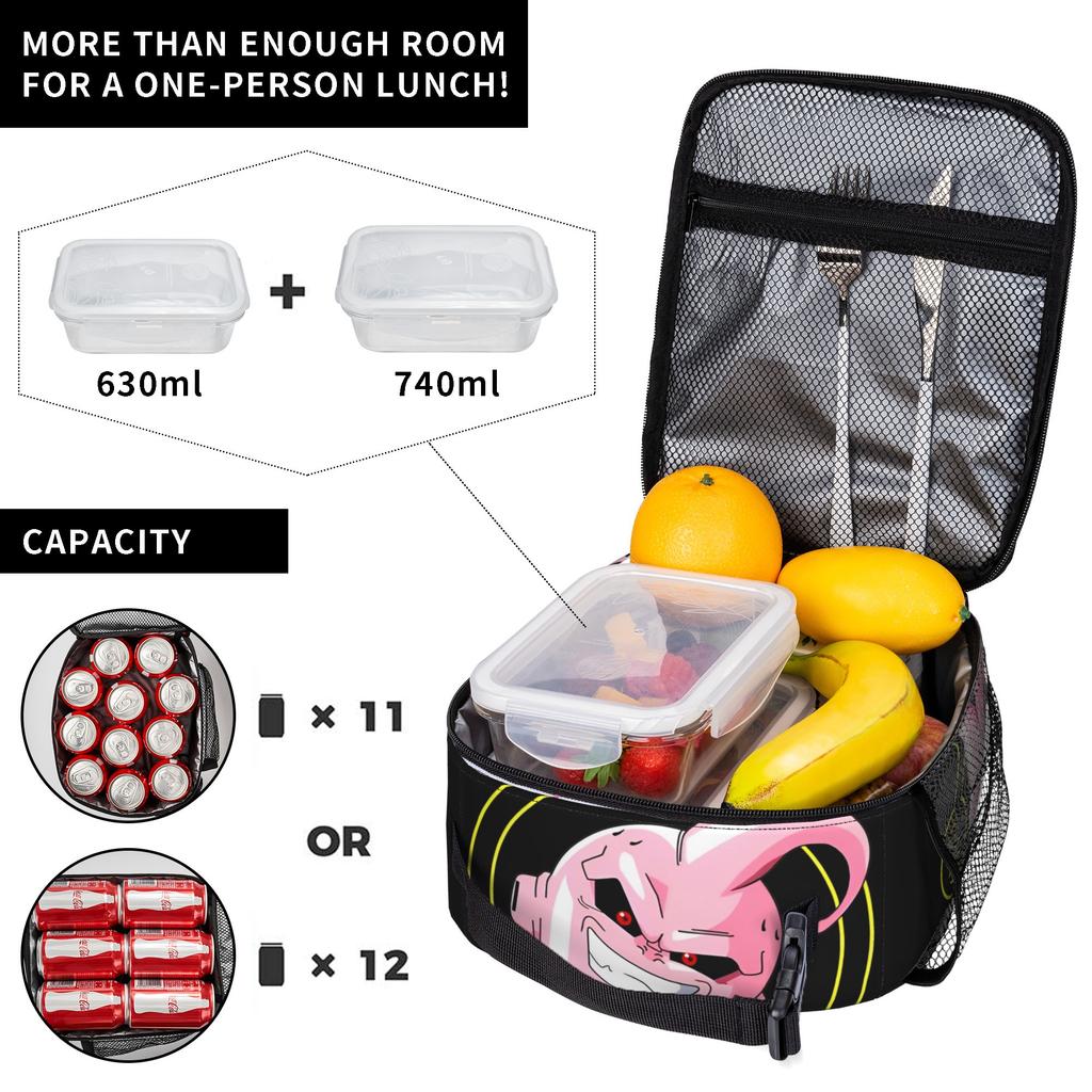 DBZ Family Heat-keeping Lunch Bags Cooler Tote Reusable,Meal Container Leakproof Tote Lunch Box Food Bag Beach Journey