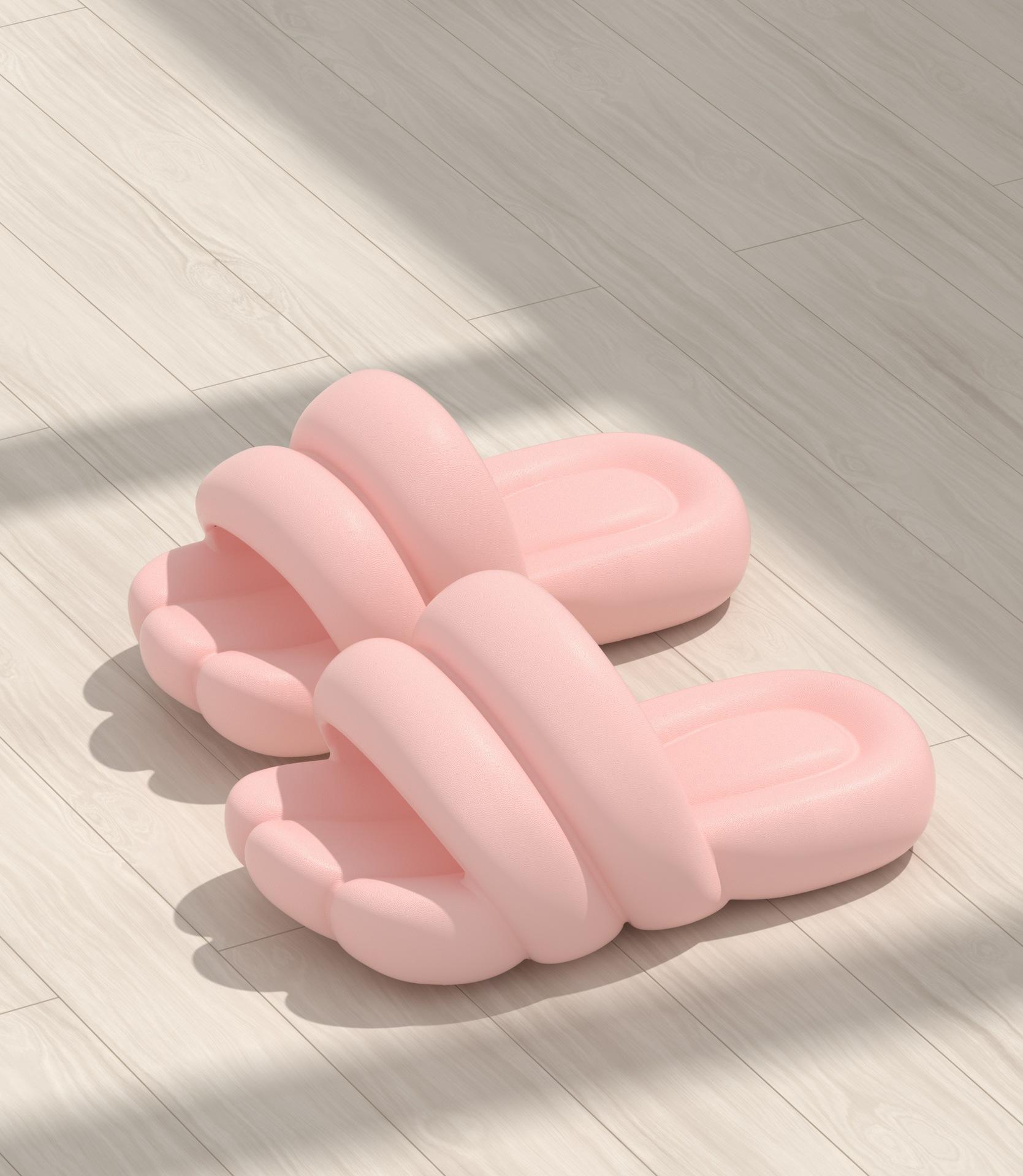 

Fashion EVA Summer Soft Comfortable Slide for Women Men Wear Anti Slip Thick Sole Home Indoor Bathroom Beach Slippers Pantuflas Mujer 36-37 розовый