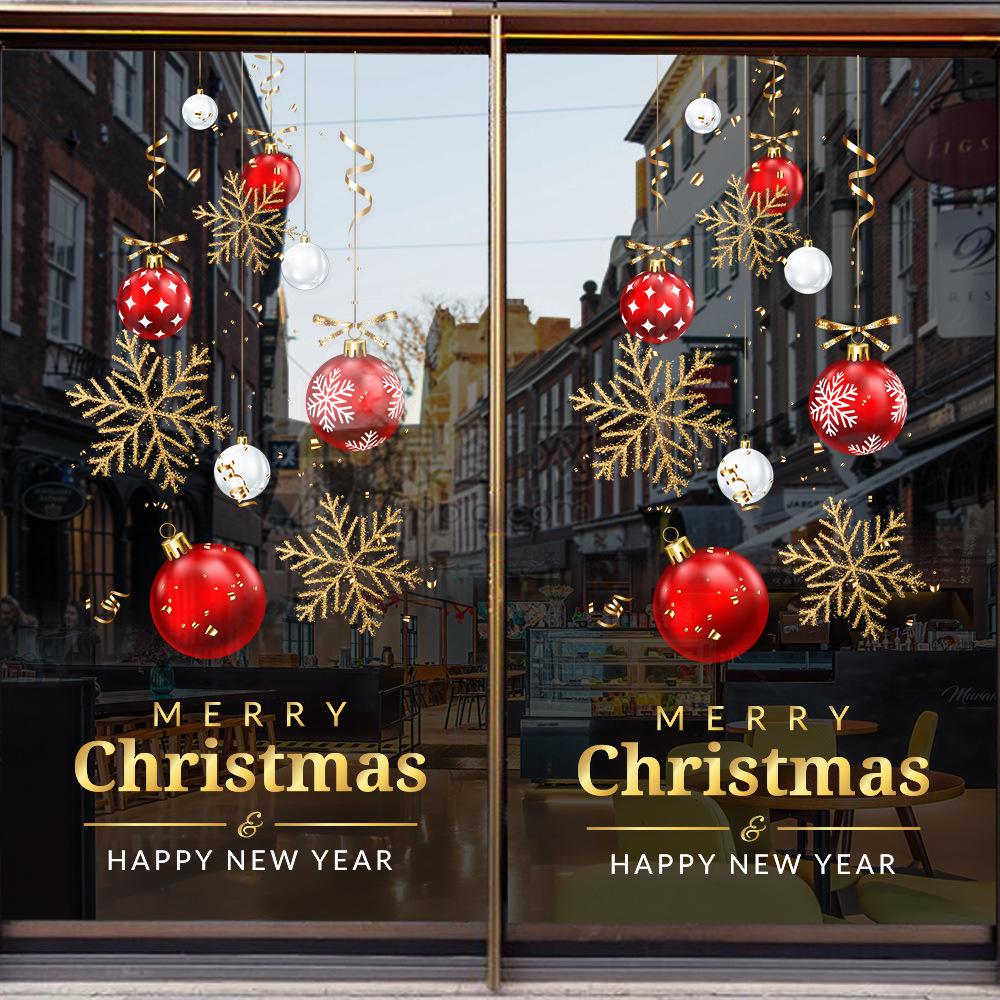 2026 Holiday Window Stickers: New Year and Christmas Static Cling Decals for Glass and Doors