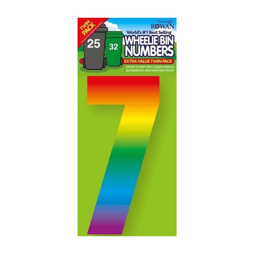 Rowan 7 Rainbow Bin Number (Pack of 2)