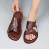 Plus Size 50 Fashion Men Soft Bottom Sandals Solid Color Open Toe Leather Walking Shoes New Beach Breathable Antiskid Slippers