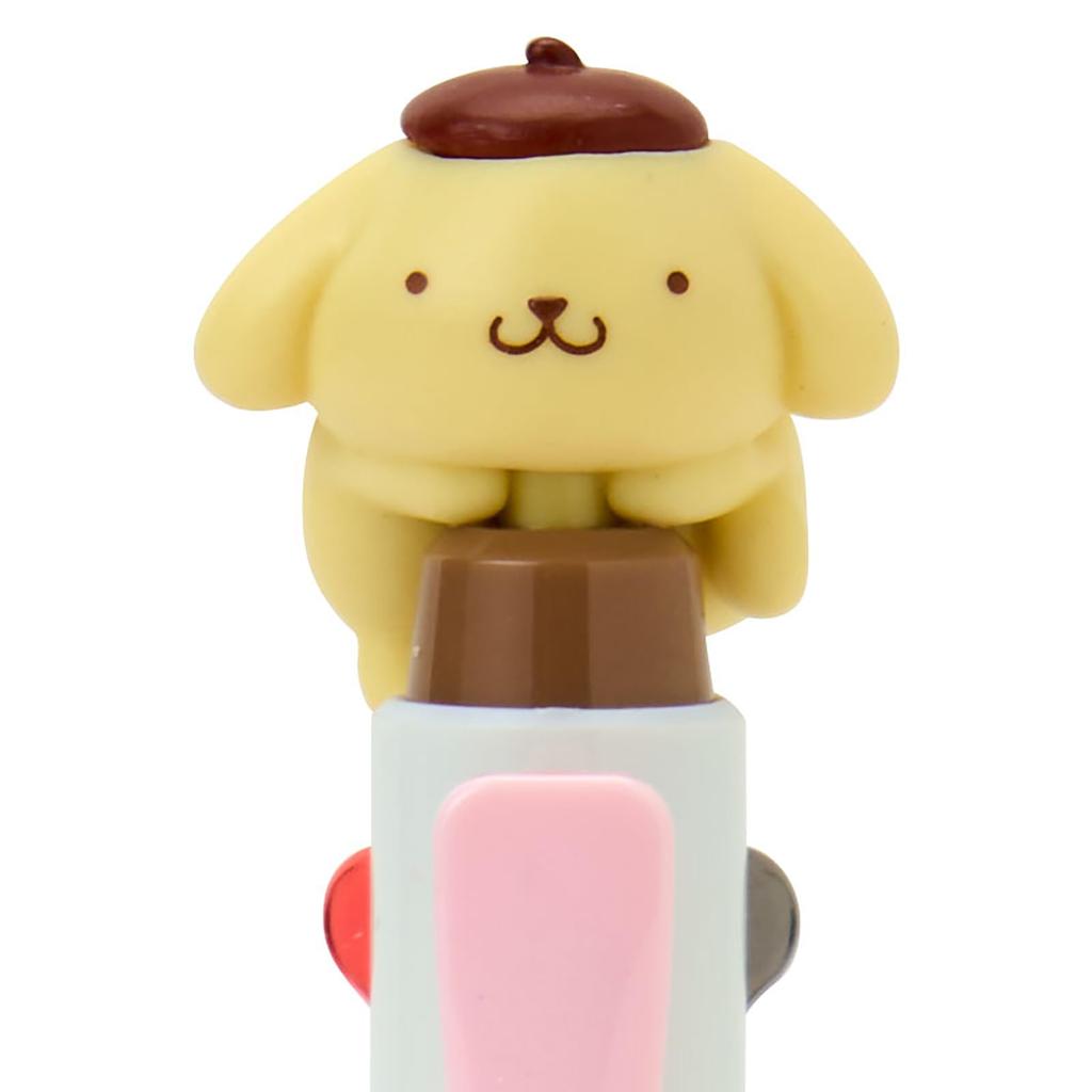 Sanrio Pom Pom Purin Mascot Ballpoint ABS Ink Black and Writing 114359 Two-Color Pen, Resin, 0.5mm, Colors Red, Instrument,