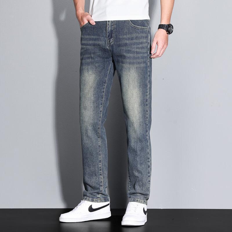 Jeep Men's Vintage Straight-Leg Stretch Jeans