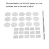 Metal Stickers Square Empty Palette Stickers Round Makeup Colorful Palette Sticker for Eyeshadow Palette Set