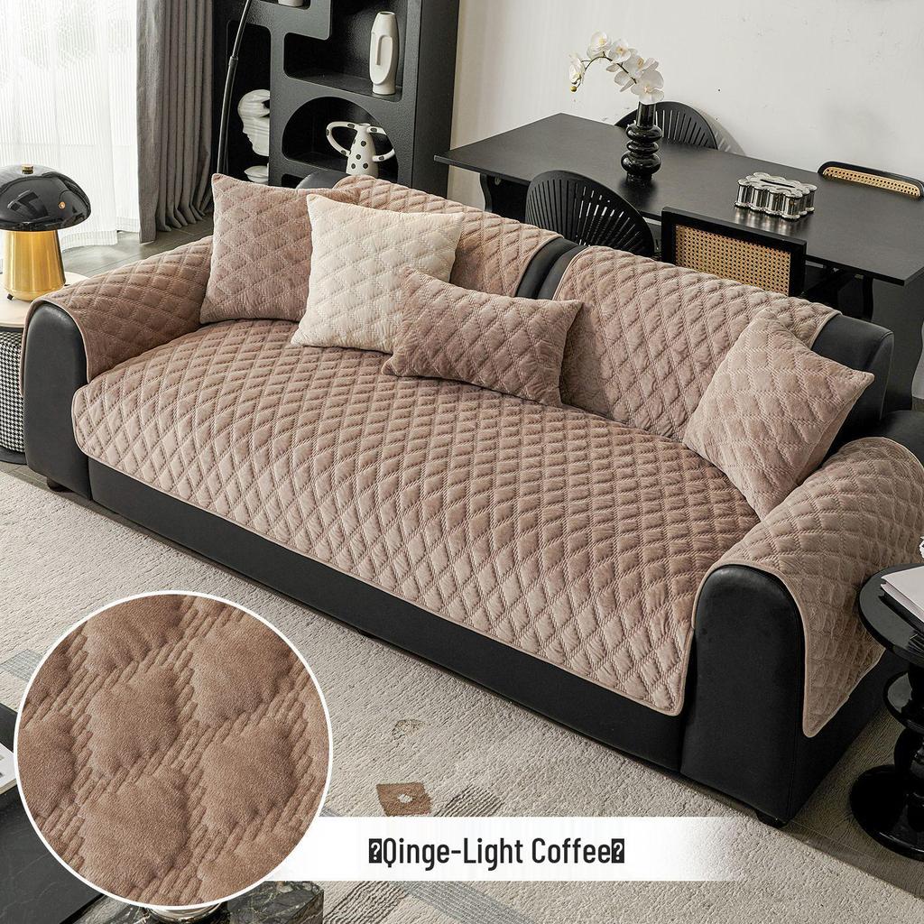 Hochwertiges rutschfestes Plüsch-Sofakissen für Ledersofas - Perfekt für Herbst und Winter