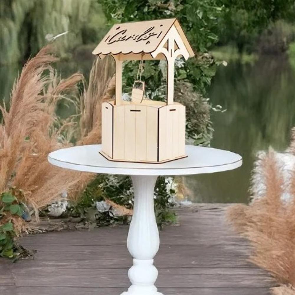 Natural Wishes Wedding Card Box Wood Craft Receiving Box Wooden Gift Card Box  Birthday Baby Shower