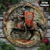 1PC Round Aluminum Metal Sign Knight Decor Wall Art Home Bar Cafe Pub Garage Man Cave Decorative Plaque