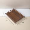 Durable Large Serving Tray with Handle Bamboo Tea Tray Household Rectangular Breakfast Tray for Home Living Room