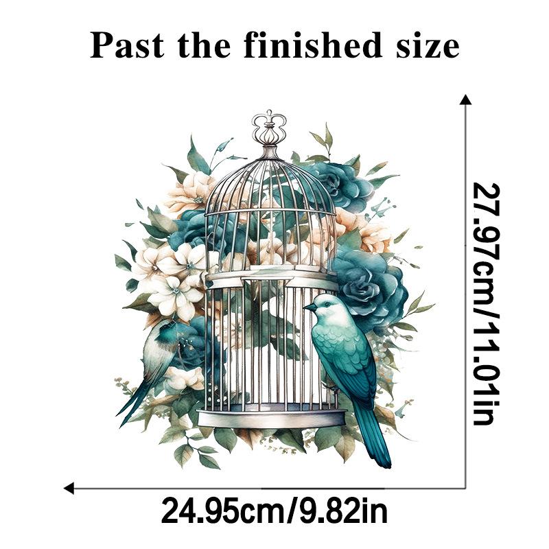 

7 стилей Креативные наклейки на стену в виде птичьей клетки Шкафы для ванной Крышки для унитаза Ремонт Украшения Водонепроницаемые наклейки 30x30CM