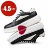 Men's Split Leather Casual Sneakers 4.5cm Thick Sole Height Increase Platform Shoes for Women Comfortable Walking Sports