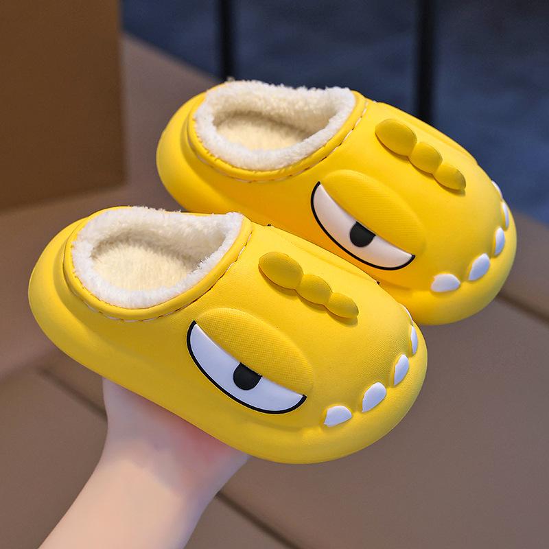Children’s Winter Cotton Slippers: Fleece-Lined, Waterproof, EVA Squishy Feel, Warm, Closed Heel - Parent and Child Sizes Available