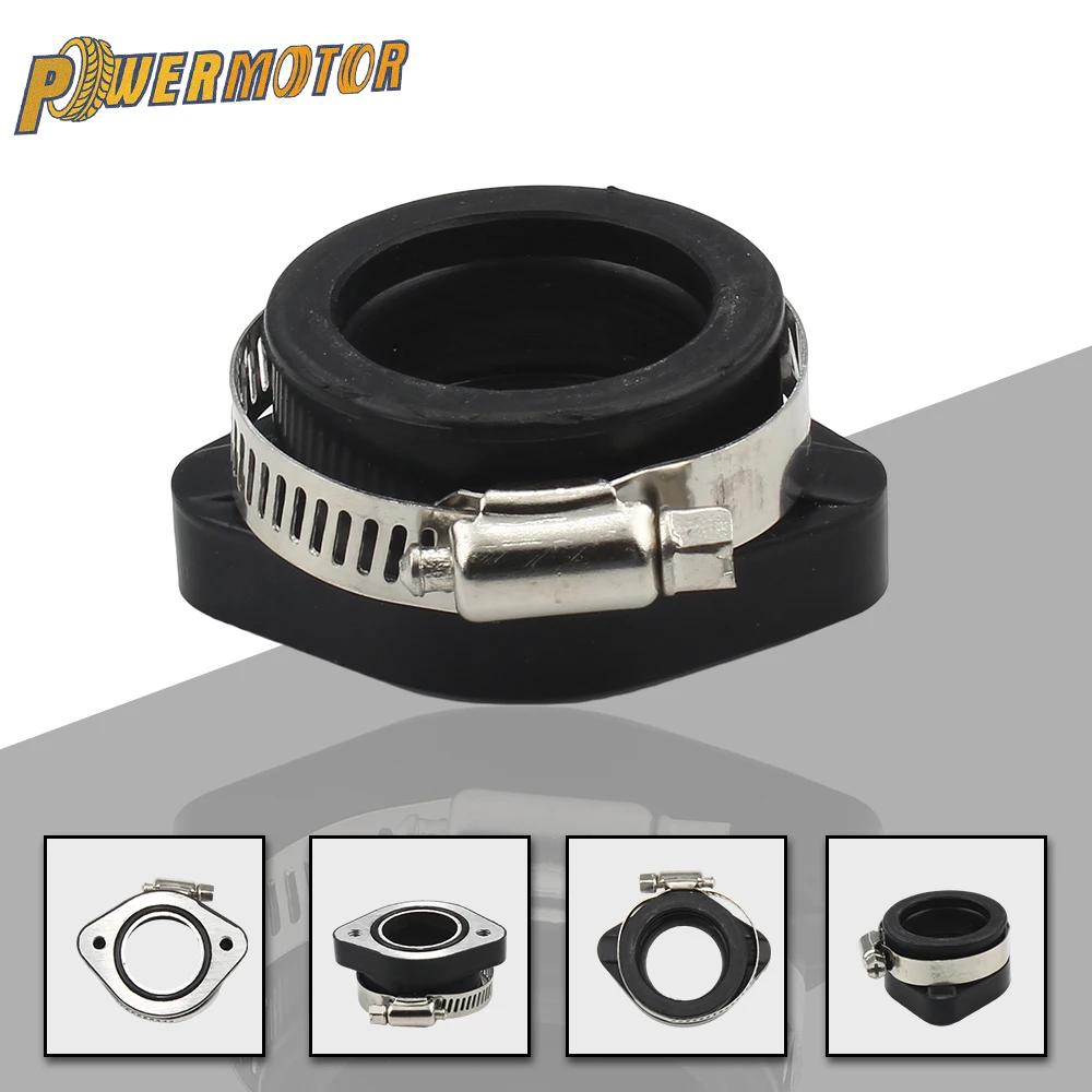 Motorcycle Carburetor Adapter Inlet Carb Intake Mainfold Boot Rubber Pipe For MIKUNI VM24 OKO KOSO KEIHIN PE28mm Pit Dirt Bike