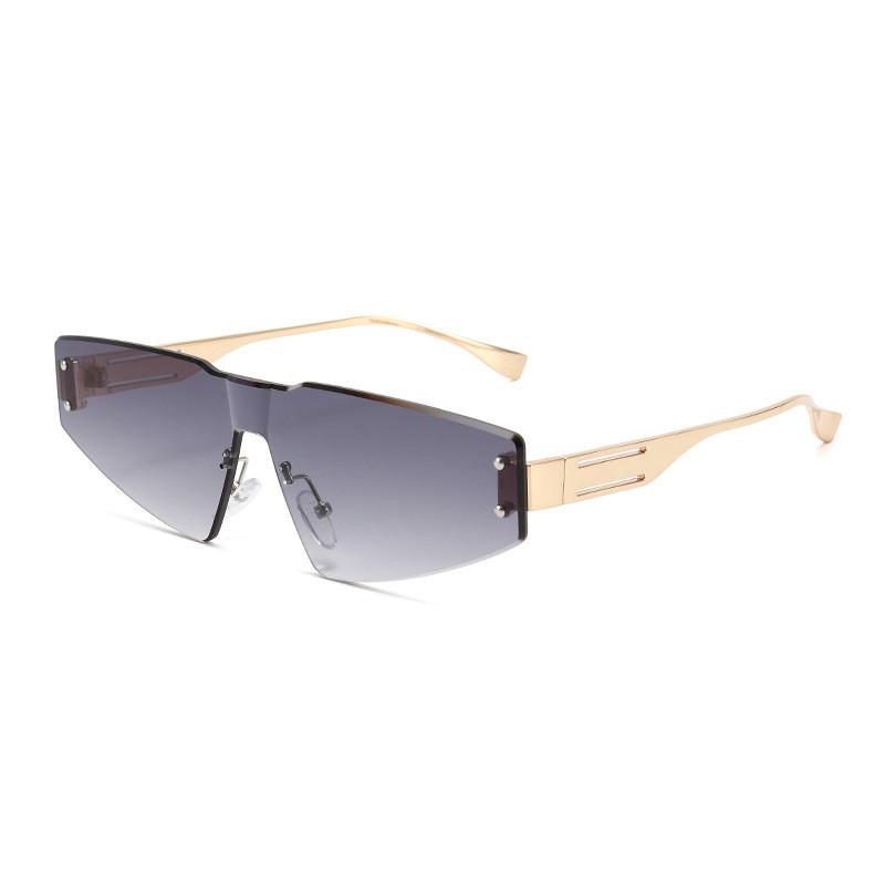 Unisex Geometric Style Pc Frame Sunglasses With Shield Uv Protection For Outdoor Sports And Driving