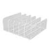 Desktop File Organizer Clear Acrylic 5 Compartments Office Document Sorter Multifunction Letter