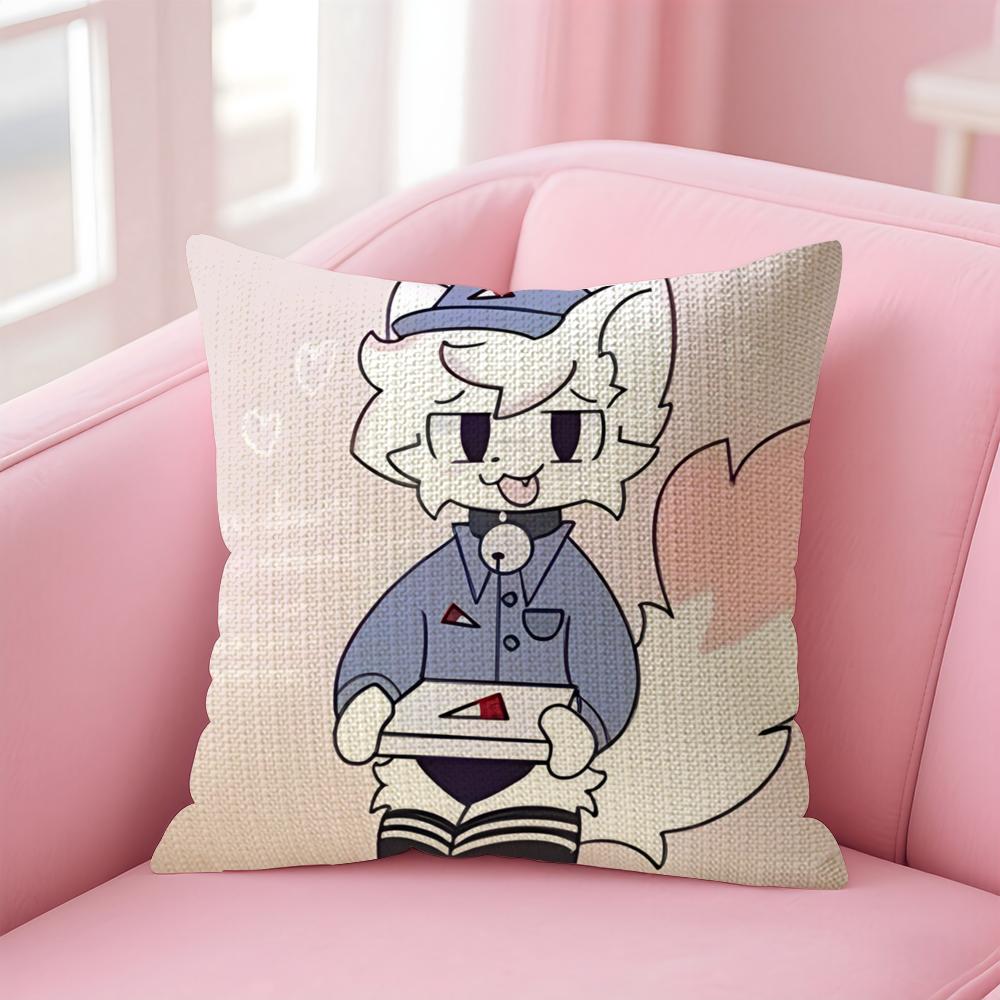 BBoykisser Silly Cat Cute Cushion Cover Natural Linen Pillow Case DoubleSided Print Decorative Sofa Pillowcase Home Decor Gift