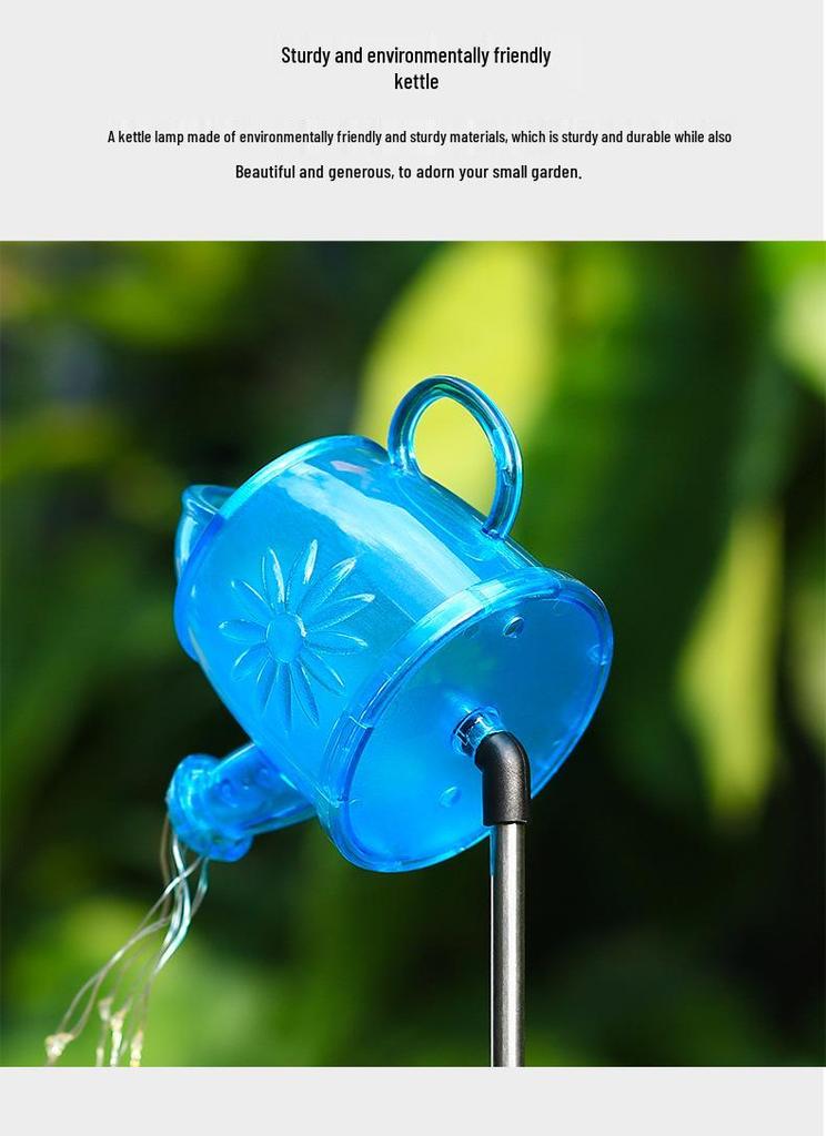 Solar Kettle Sprinkler Light: Creative Outdoor Lawn and Courtyard Decor