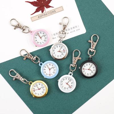 Keychain Watch Large Screen Wide Application Compact Size Glow In Dark Quartz Watch Keychain Pocket Watch for School