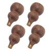 4Pcs Wooden Incense Holder for Sticks Gourd Shape Retro Solid Wood Decor Supplies