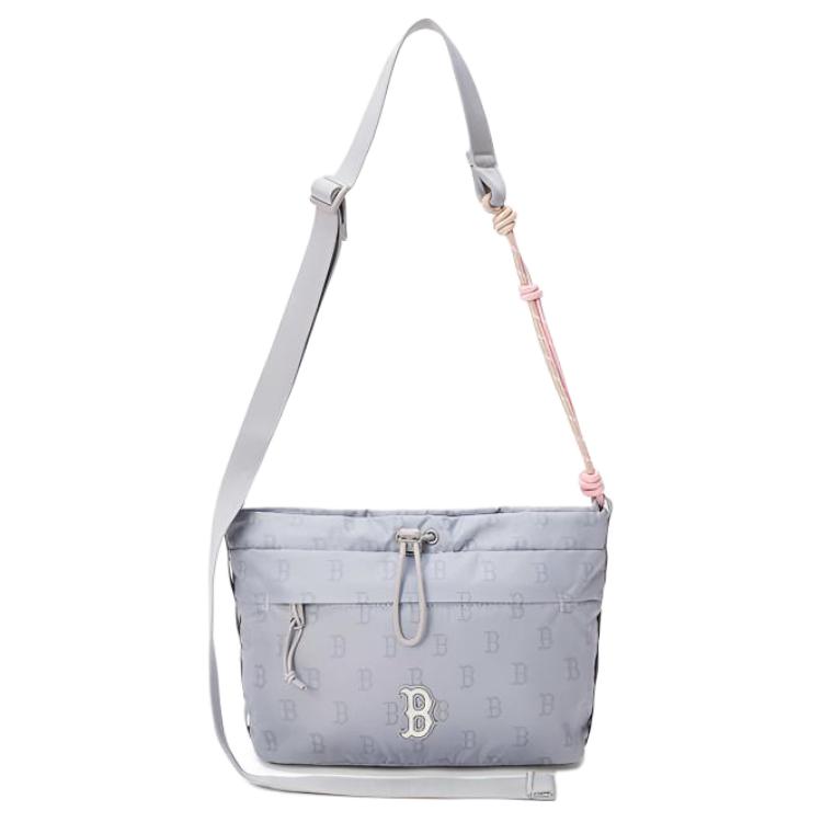 New MLB Boston Red Sox Polyester Crossbody Bags Unisex Light Gray 3ACRM145N-43GRL