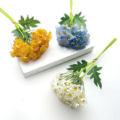 Künstliches Kamillenbündel Künstliche Kamillenblüten mit biegsamen Stielen UV-beständige realistische Kunstblumen für Zuhause Vase Garten Hochzeitsdeko