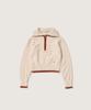 PLAC WOMEN Zip-Up Boucle Knit Light Beige