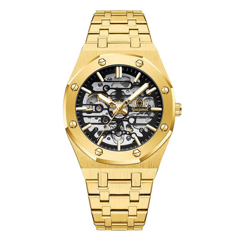 New Top Brand Men's Mechanical High-end Watch Hollow Automatic Mechanical Watch Men's Waterproof Luminous Watch