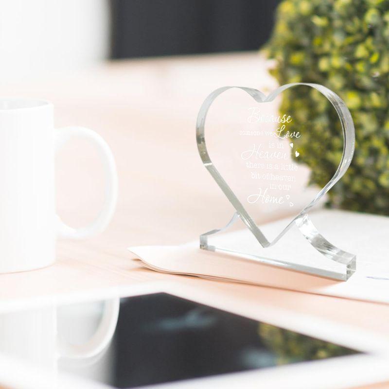 Heart-Shaped Ornament with Inspirational Quote - "Because Someone We Love Is In Heaven", Birthdays, Anniversaries, Valentine'S Day, Heart Decor, Home