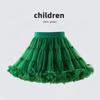 Lace Skirt Girls Fluffy Chiffon Pettiskirt Solid Colors Tutu Skirts Girl Dance Skirt Christmas Tulle Petticoat Tulle