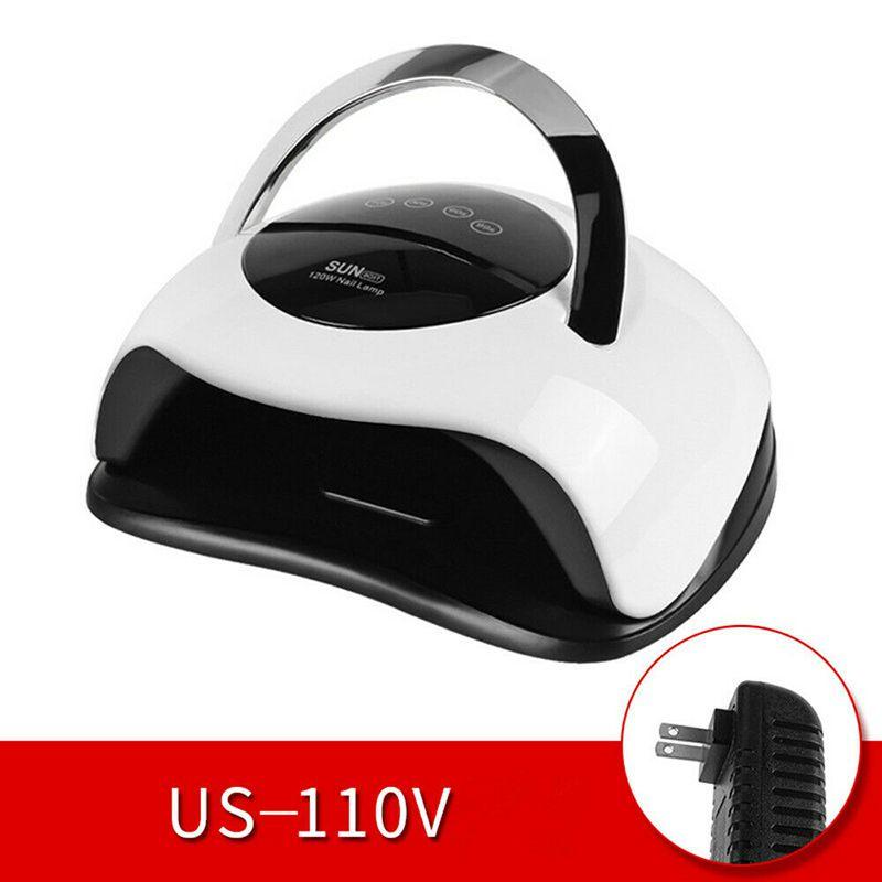 

Высокомощная портативная 120 Вт сушка для ногтей Быстрая сушка гелей УФ LED лампа для ногтей US Plug