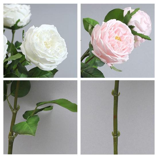 Realistic Vivid No Watering Not Withered Hemming Imitation Rose Faux Silk Rose Flower Wedding Garden Decoration