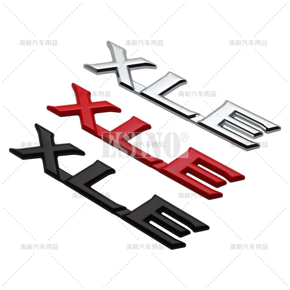 RE02Car Styling 3D LE XLS XLE Car Metal Alloy RearTrunk Fender Adhesive Badge Body Tailgate Displaceme Emblem For Toyota Sienna