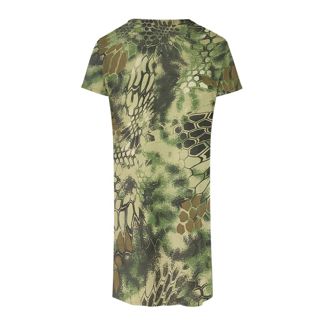 Pyjama d'été pour homme en coton imprimé à manches courtes, col boutonné, long et ample, vêtements d'intérieur