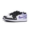 Jordan Air Jordan 1 Low top Vintage Basketball Shoes Men's Black White Purple 553558-131(Team85-)