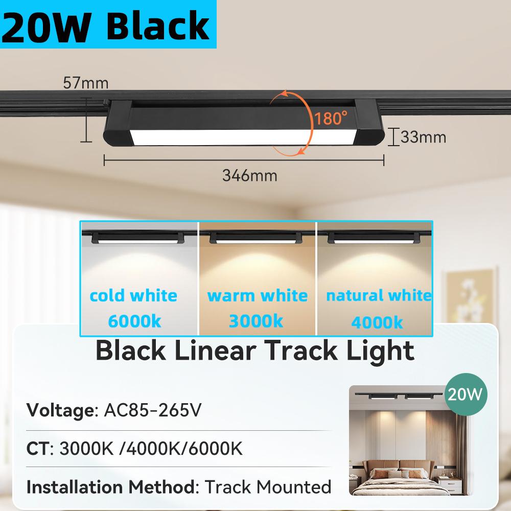 Set Led Magnetic Track Light 110v 220v Track Lamp10W 20W 30W 40W Track Spotlight Lighting Fixture for Home Room Clothing Store