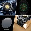 BINBOND Men's Luminous Skull Skeleton Watch