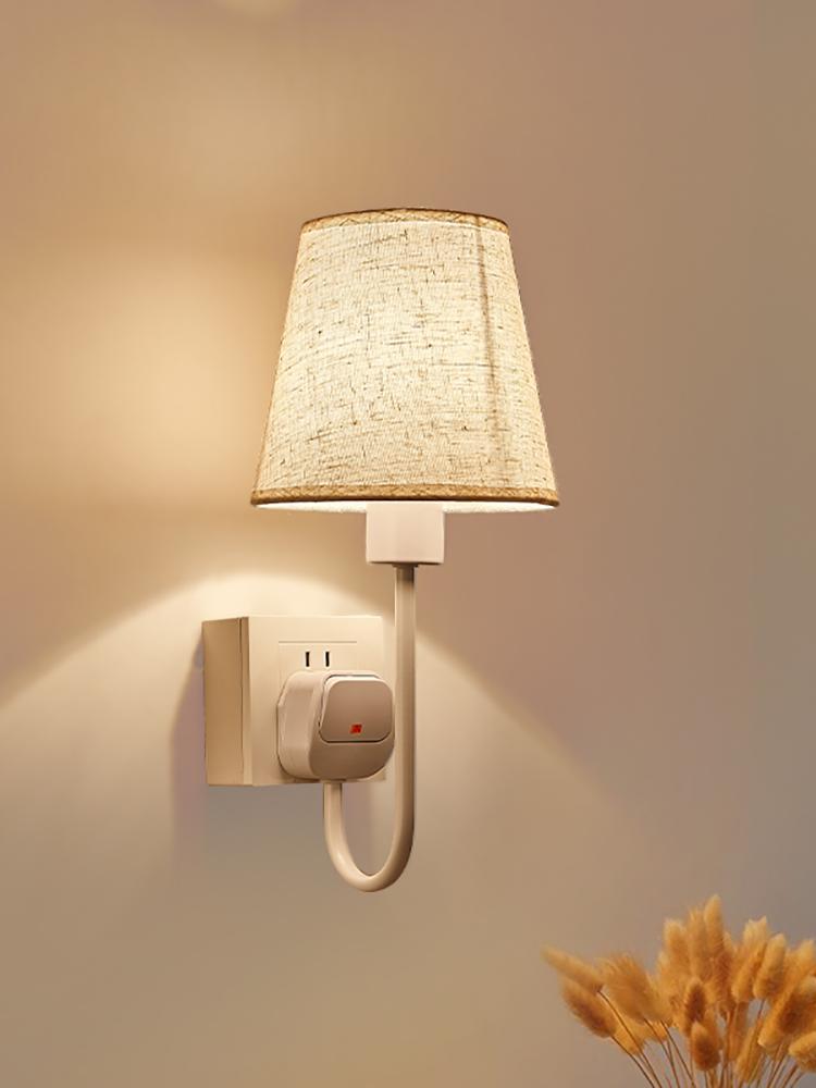 Wireless LED Bedside Wall Lamp: Modern Minimalist Energy-Saving Night Light