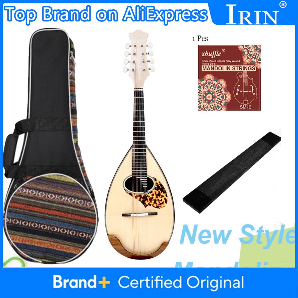 IRIN MD-60 Classic Mandolin 8-String Guitar Bowl Back Mandolin Stringed Instruments Handmade Wooden 8-String Mandolin